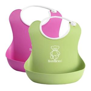 babybjorn-bavoirs-souples-rose-vert-mixte